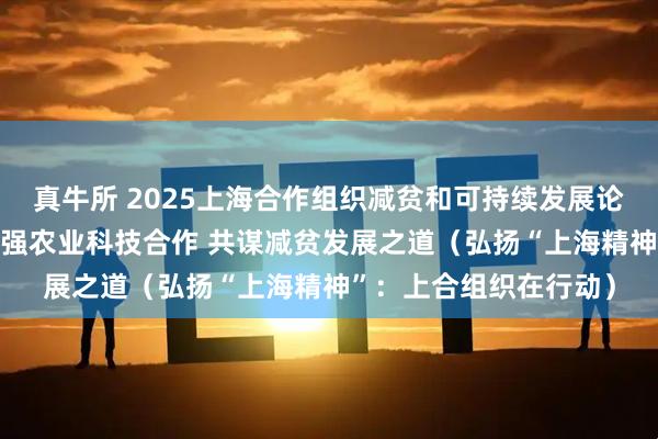 真牛所 2025上海合作组织减贫和可持续发展论坛杨凌分论坛举行 加强农业科技合作 共谋减贫发展之道（弘扬“上海精神”：上合组织在行动）